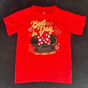 Disney Girls' Best Day Ever Short Sleeve Tee - S